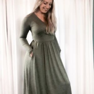 Soft Women's Maxi Grey Dress